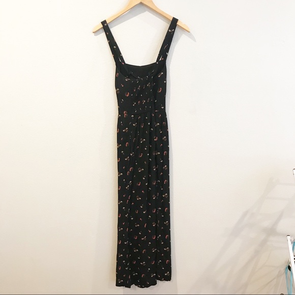 Madewell Smocked Crop Jumpsuit Floral Toss - Picture 4 of 8